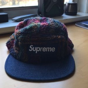 Supreme (RARE) Plaid Fleece 5-Panel Hat